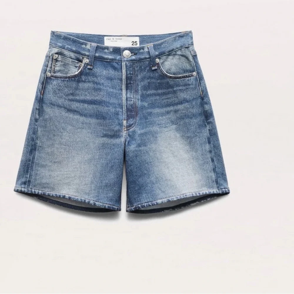 Rag & bone Miramar Blue Denim Women's Shorts - Picture 3 of 4